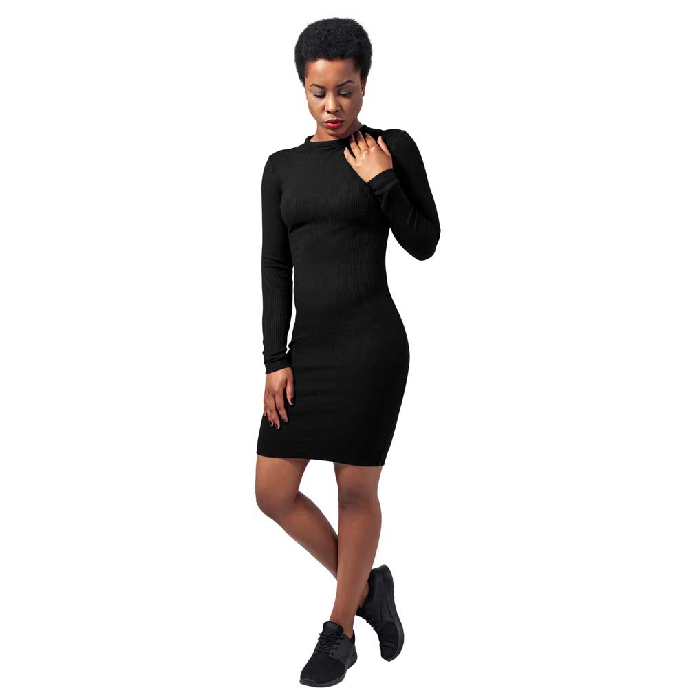 Urban Classics - Rib Kurzes Kleid - Schwarz